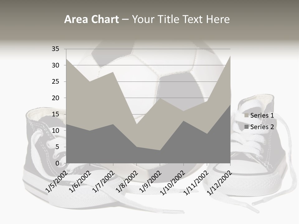 Soccer Ball Shoe Pattern PowerPoint Template