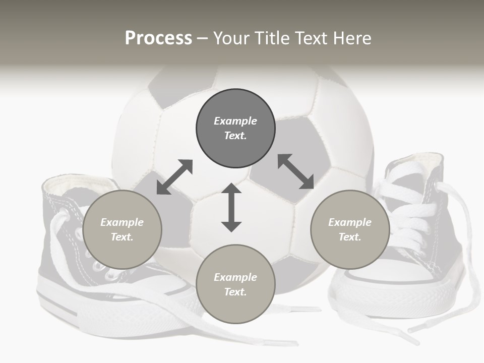 Soccer Ball Shoe Pattern PowerPoint Template