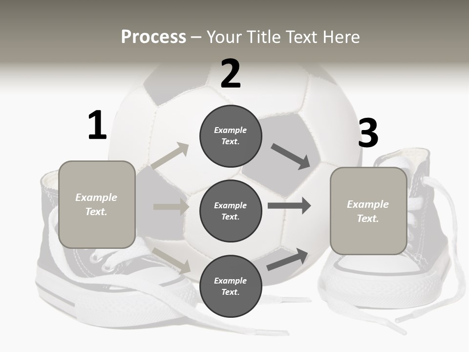 Soccer Ball Shoe Pattern PowerPoint Template