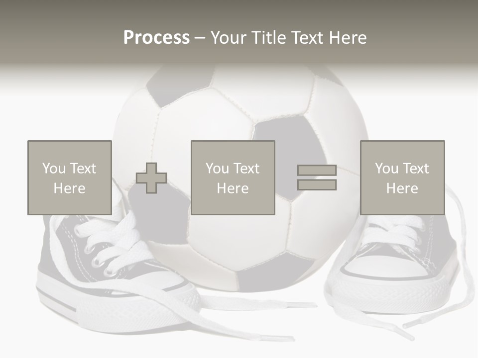 Soccer Ball Shoe Pattern PowerPoint Template