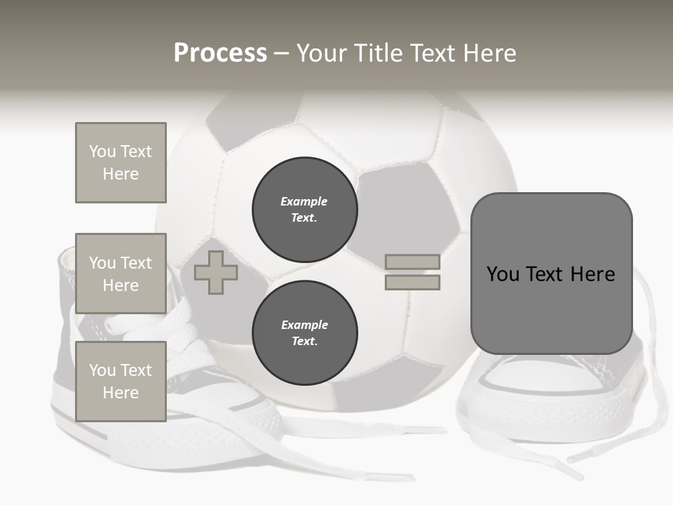 Soccer Ball Shoe Pattern PowerPoint Template