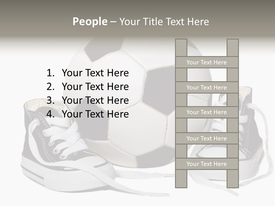 Soccer Ball Shoe Pattern PowerPoint Template