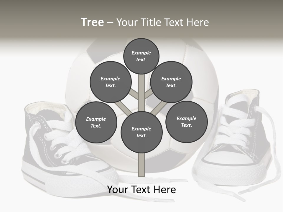 Soccer Ball Shoe Pattern PowerPoint Template