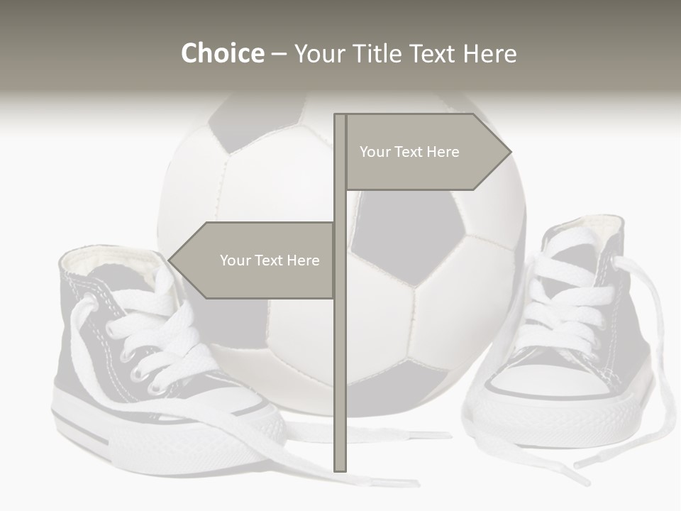 Soccer Ball Shoe Pattern PowerPoint Template