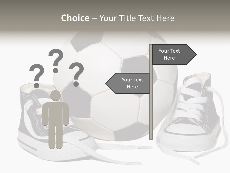 Soccer Ball Shoe Pattern PowerPoint Template