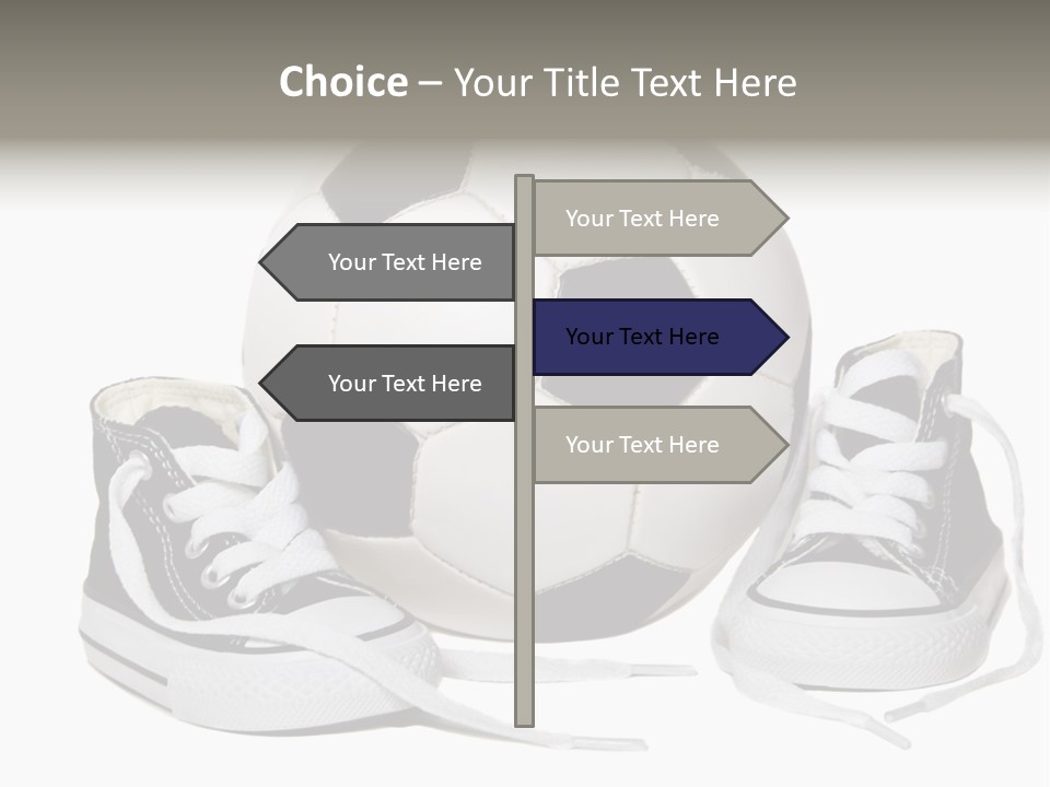 Soccer Ball Shoe Pattern PowerPoint Template