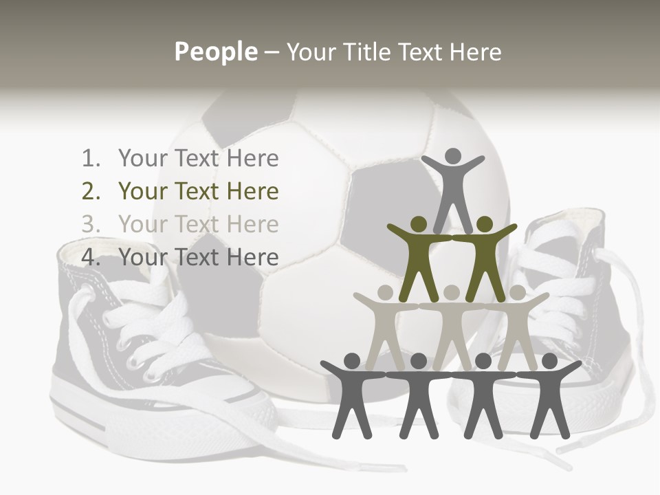 Soccer Ball Shoe Pattern PowerPoint Template