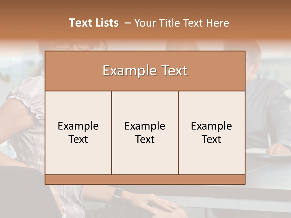 Color Table Career PowerPoint Template
