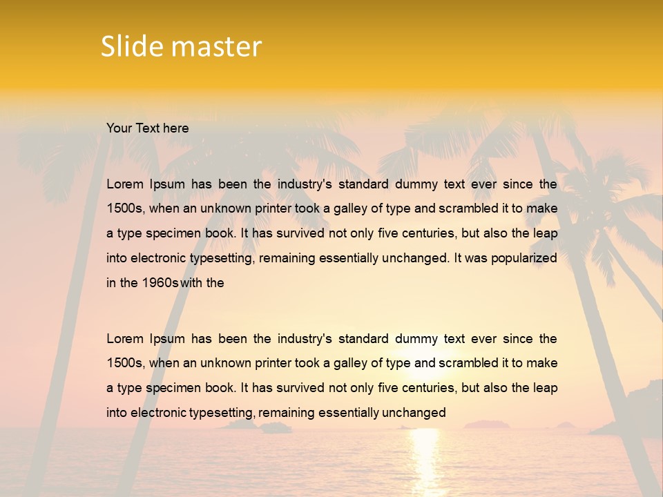 Beautiful Recreation Orange PowerPoint Template