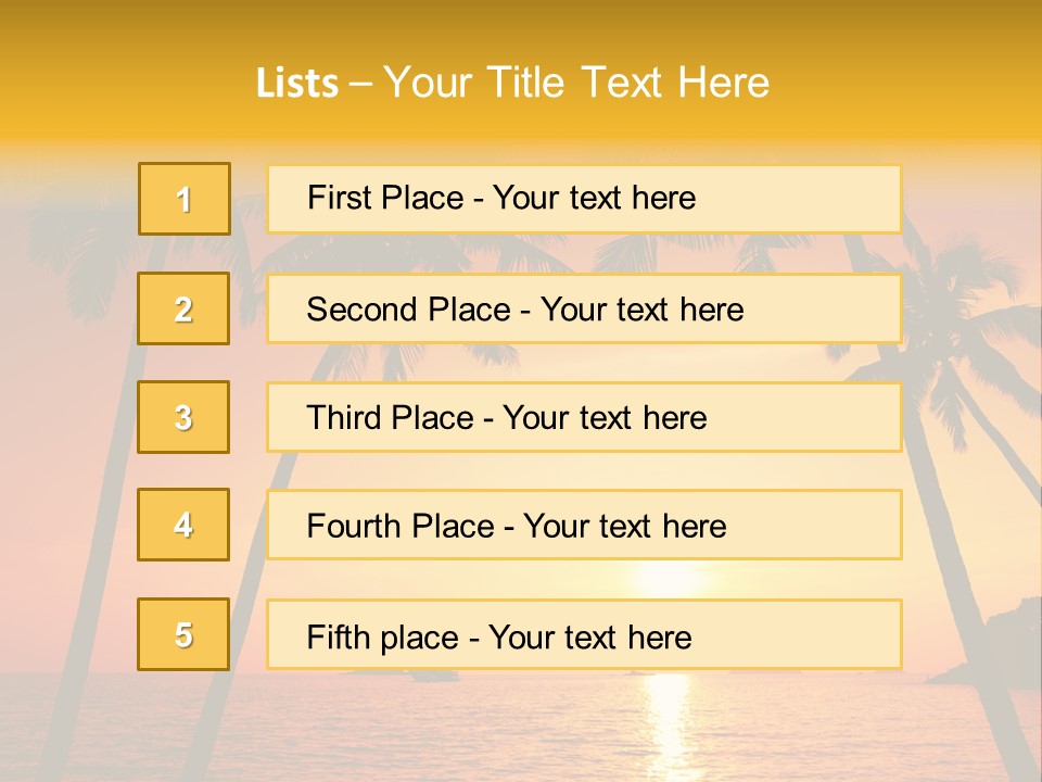 Beautiful Recreation Orange PowerPoint Template