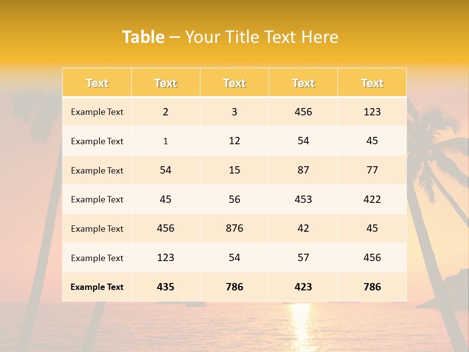 Beautiful Recreation Orange PowerPoint Template