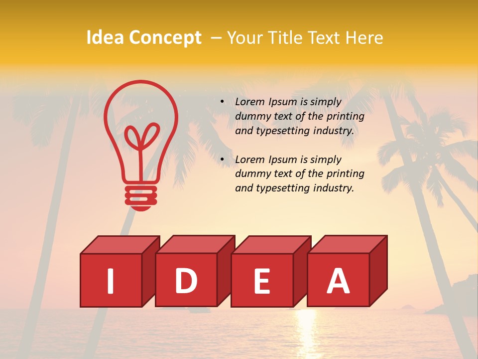 Beautiful Recreation Orange PowerPoint Template