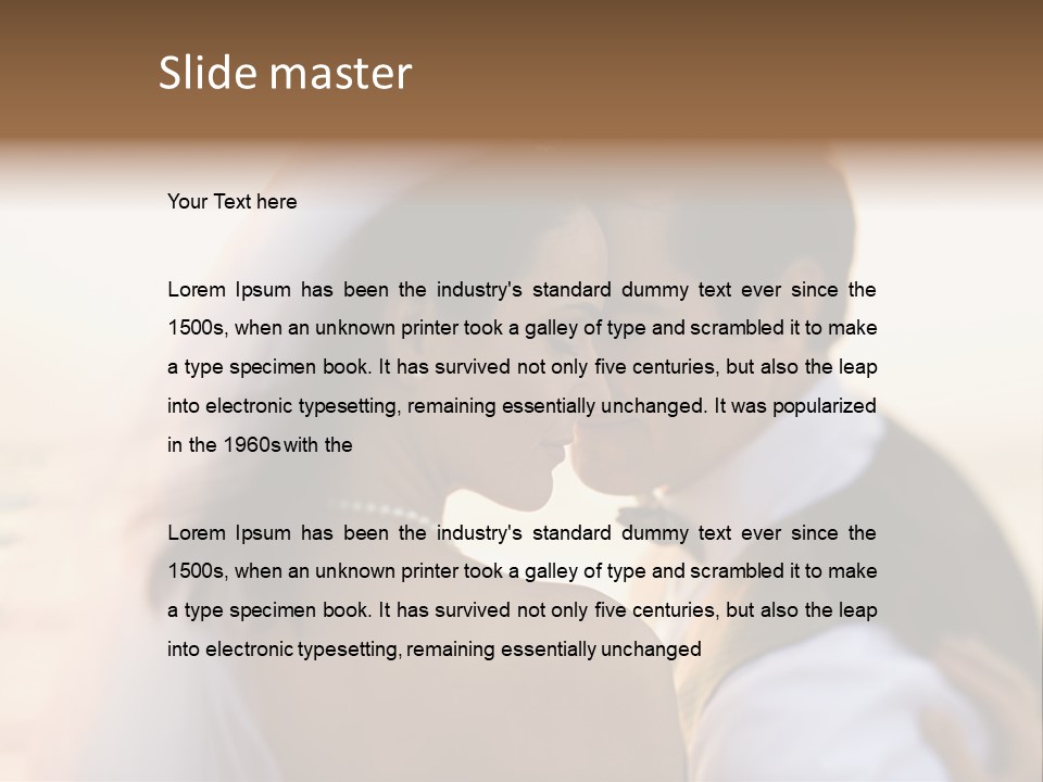 Togetherness Wife Portrait PowerPoint Template