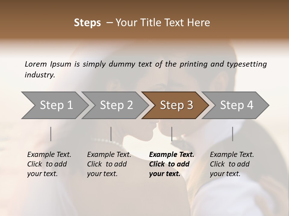 Togetherness Wife Portrait PowerPoint Template