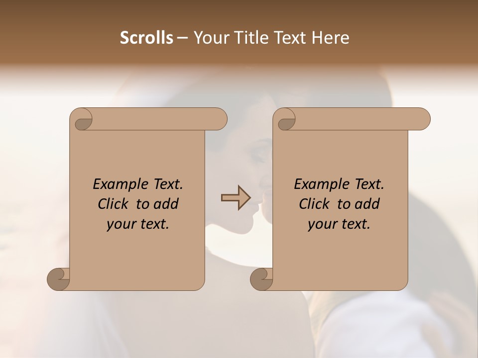 Togetherness Wife Portrait PowerPoint Template