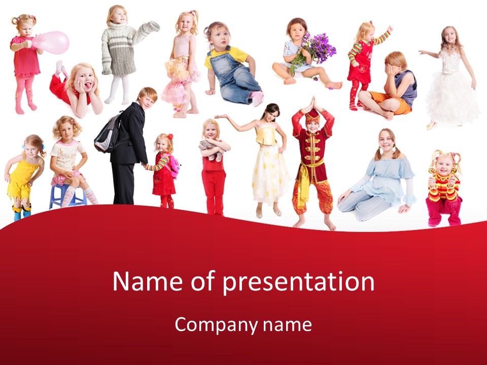 Blond Toy Happy PowerPoint Template