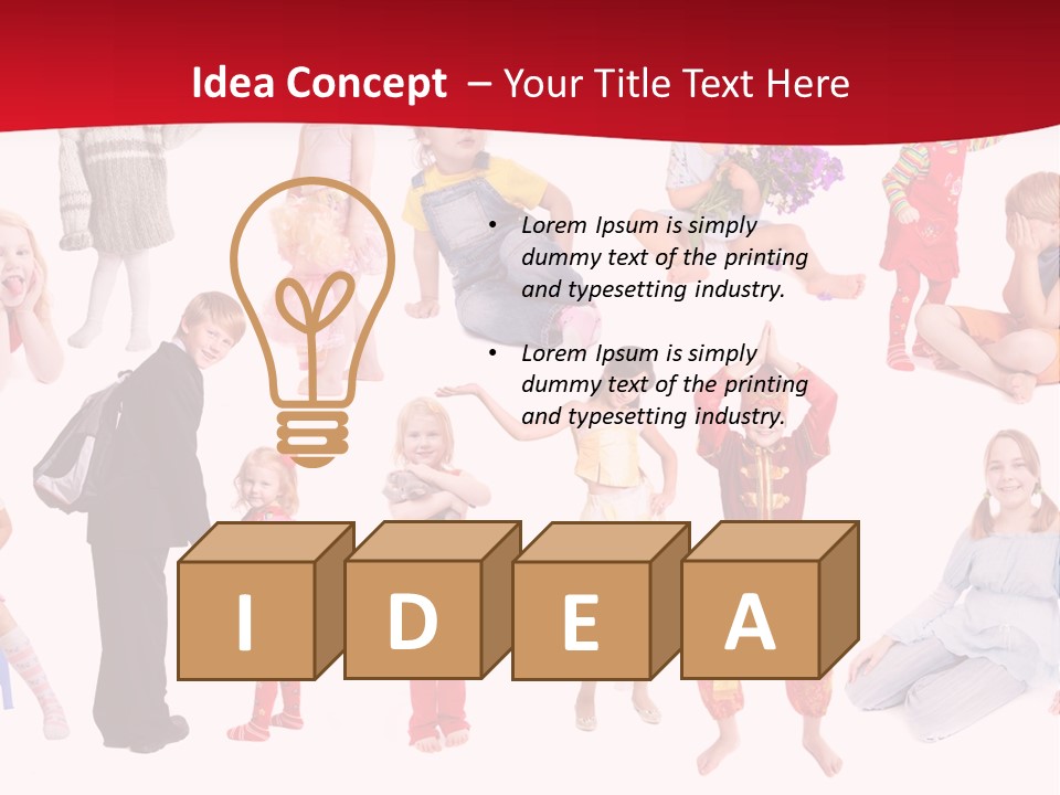 Blond Toy Happy PowerPoint Template