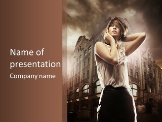 Person Beautiful Pretty PowerPoint Template