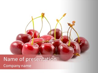 Food Fruit White PowerPoint Template