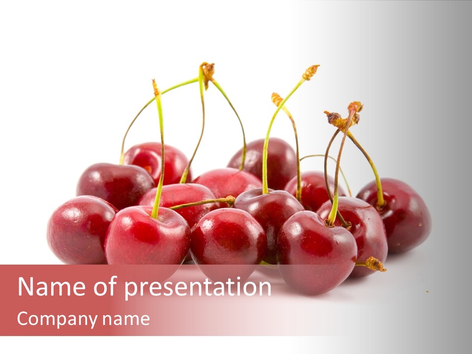 Food Fruit White PowerPoint Template