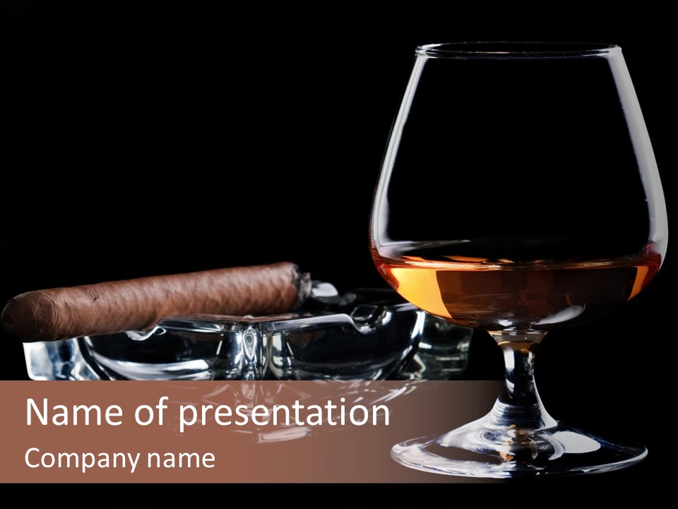 Isolated Cognac Wealth PowerPoint Template