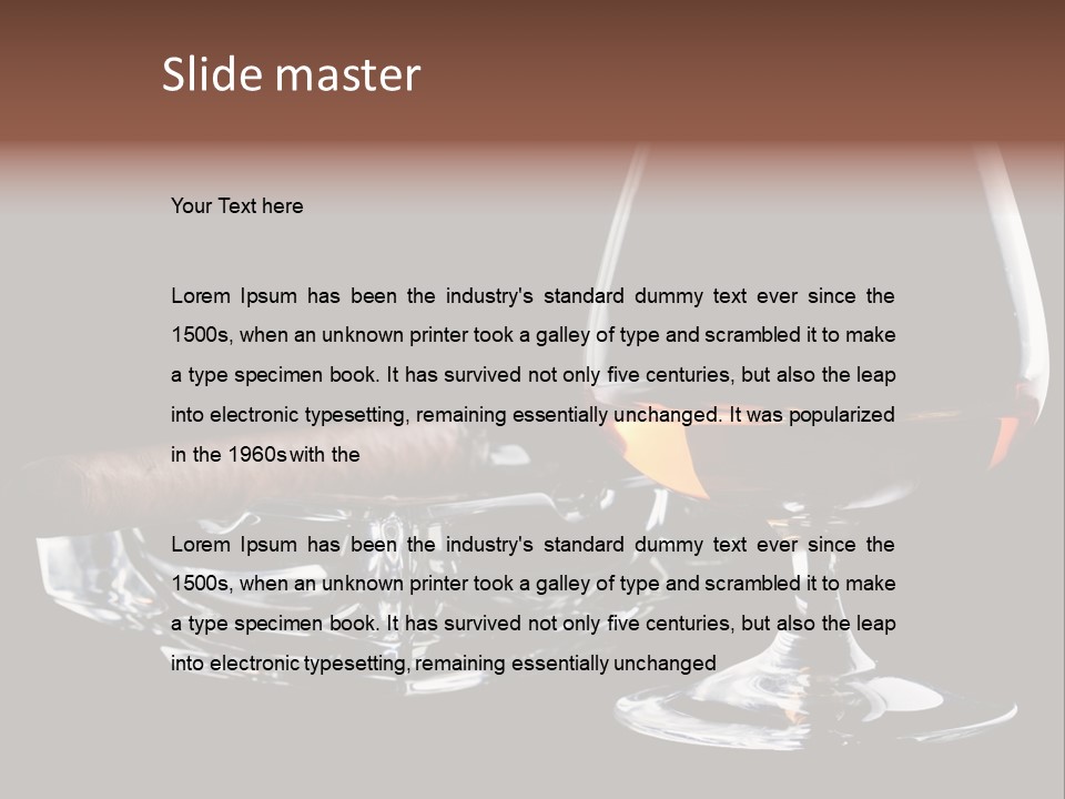 Isolated Cognac Wealth PowerPoint Template