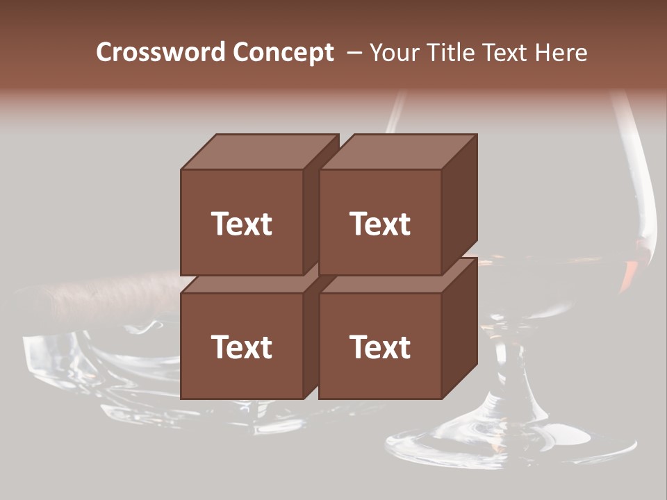 Isolated Cognac Wealth PowerPoint Template