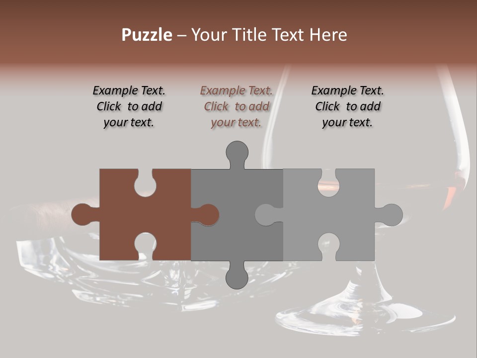 Isolated Cognac Wealth PowerPoint Template