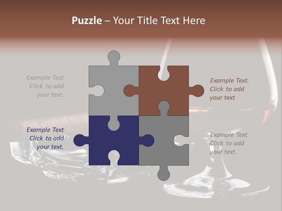 Isolated Cognac Wealth PowerPoint Template