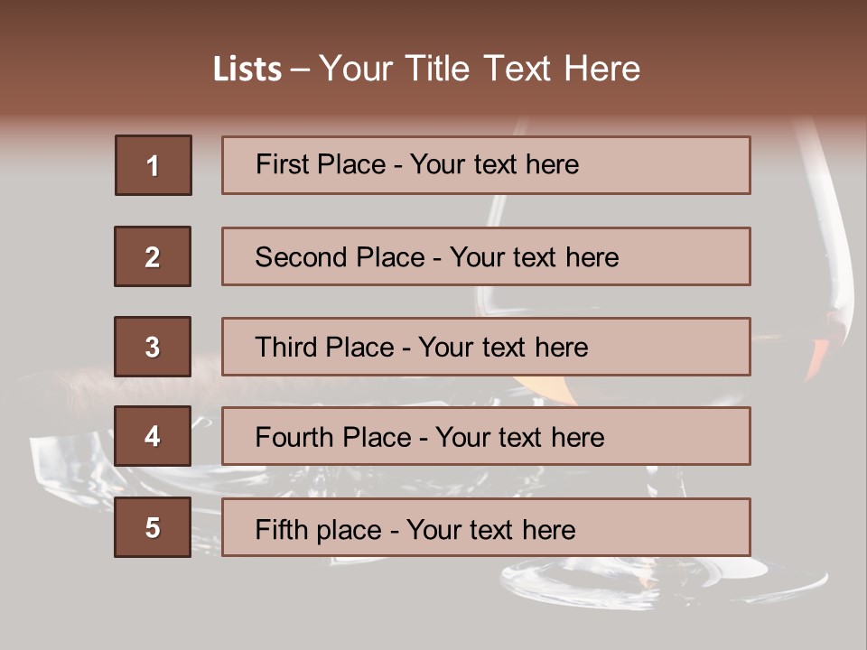 Isolated Cognac Wealth PowerPoint Template