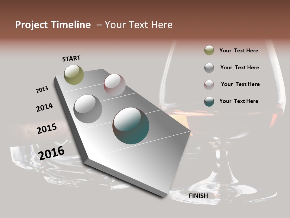 Isolated Cognac Wealth PowerPoint Template