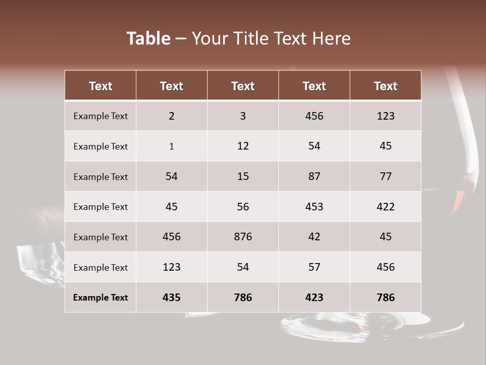 Isolated Cognac Wealth PowerPoint Template
