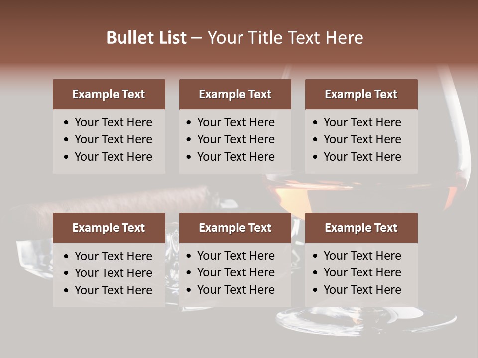 Isolated Cognac Wealth PowerPoint Template