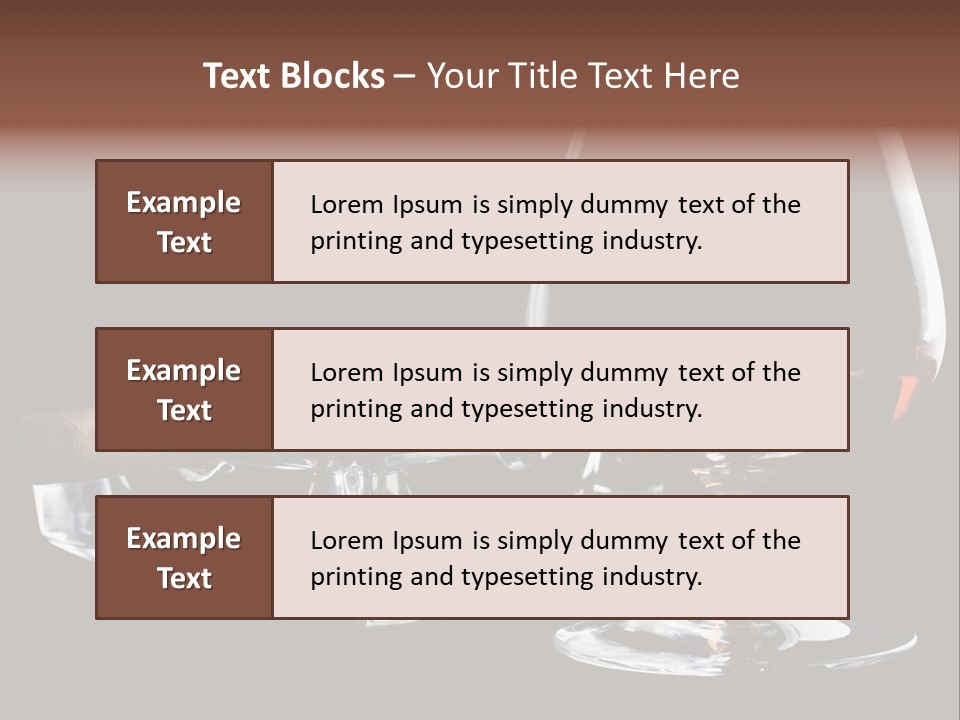 Isolated Cognac Wealth PowerPoint Template