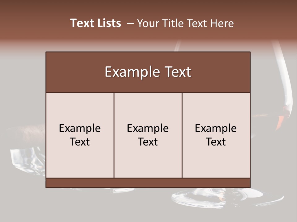 Isolated Cognac Wealth PowerPoint Template
