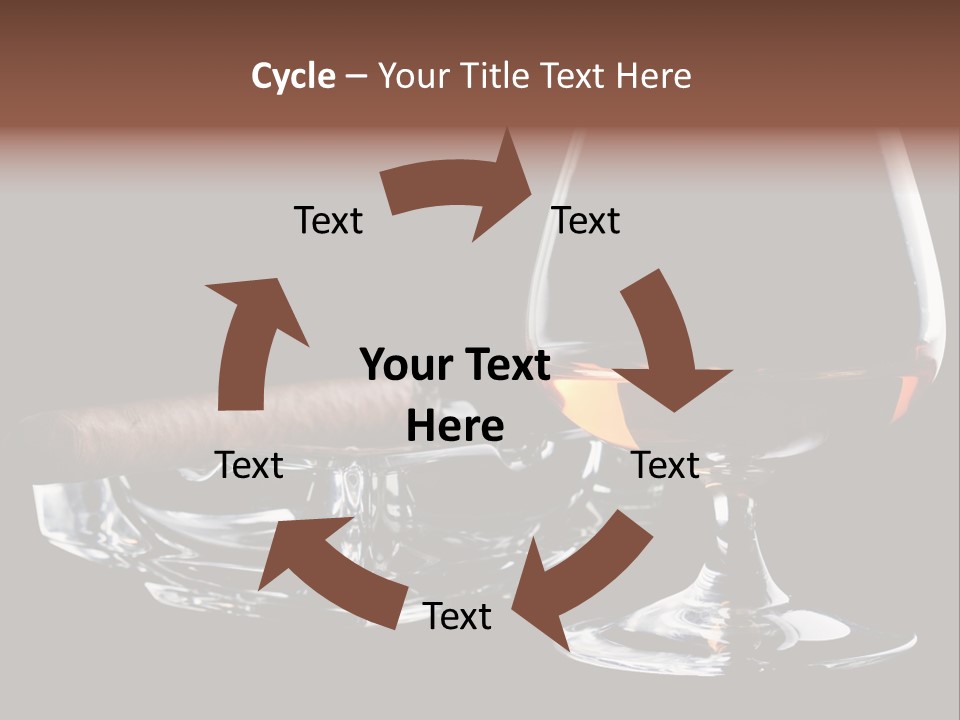 Isolated Cognac Wealth PowerPoint Template