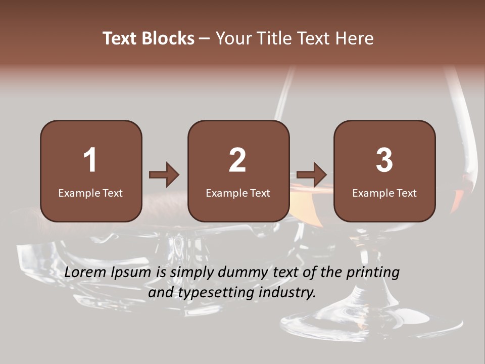 Isolated Cognac Wealth PowerPoint Template
