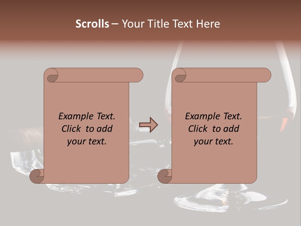 Isolated Cognac Wealth PowerPoint Template