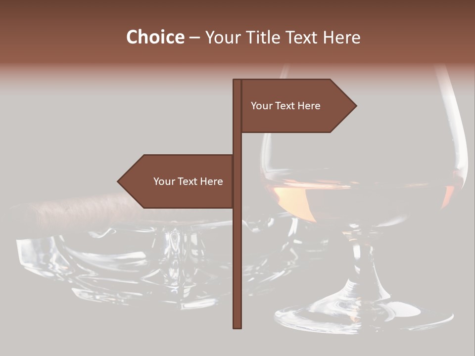 Isolated Cognac Wealth PowerPoint Template