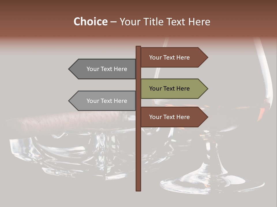 Isolated Cognac Wealth PowerPoint Template
