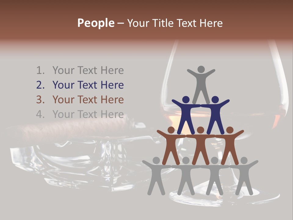 Isolated Cognac Wealth PowerPoint Template