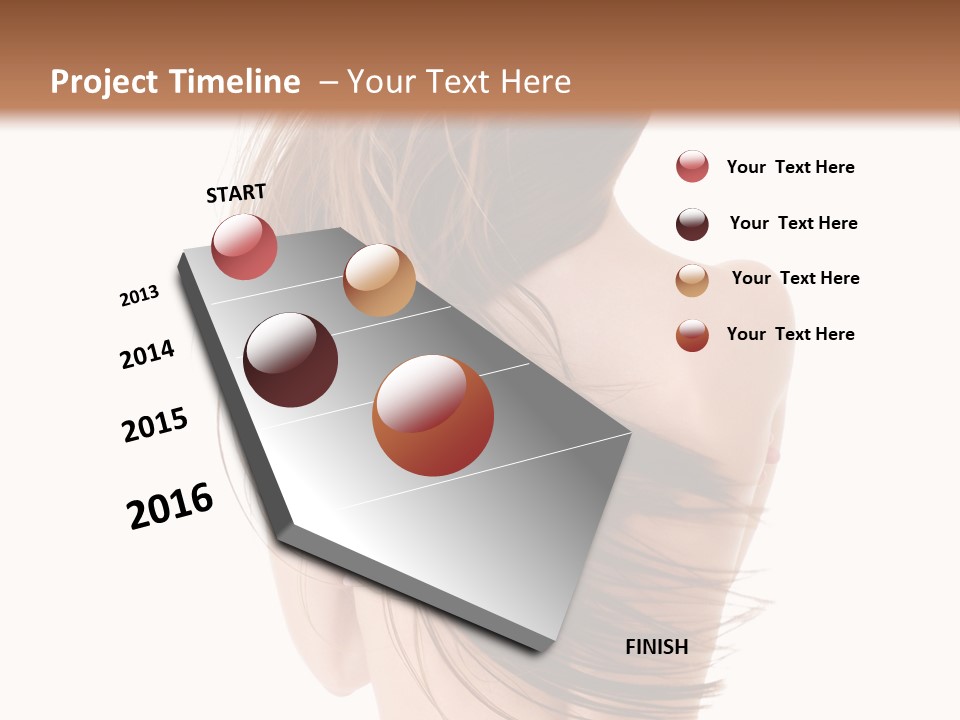 Attractive Caucasian Wind PowerPoint Template
