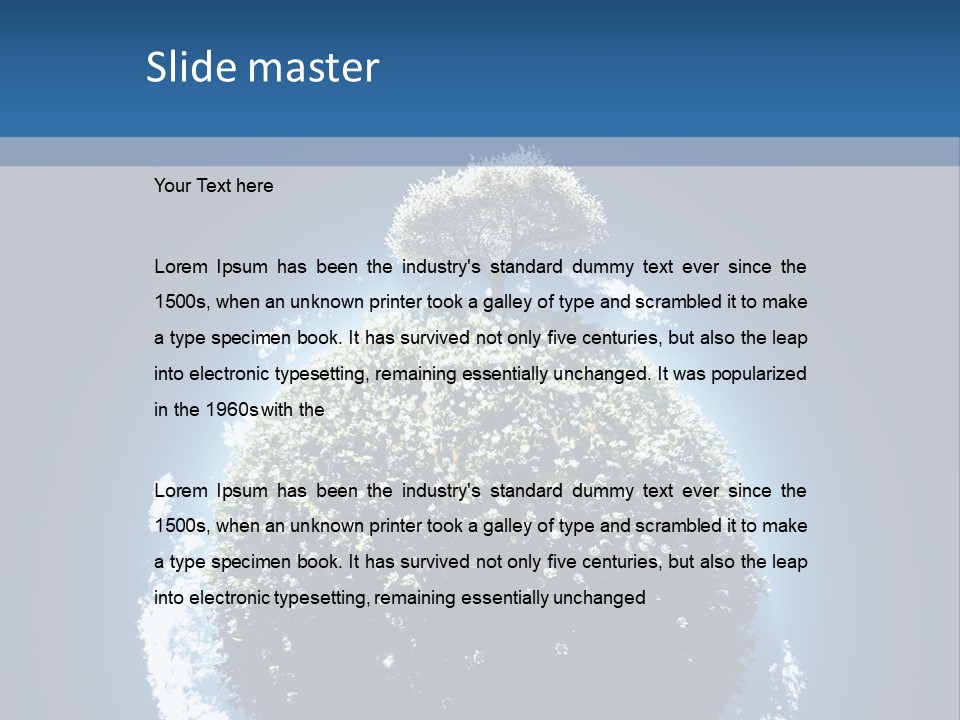 Spherical Sunlight Leaf PowerPoint Template