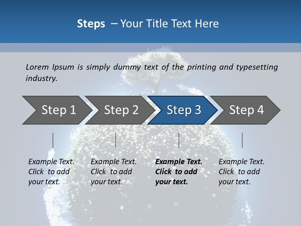Spherical Sunlight Leaf PowerPoint Template
