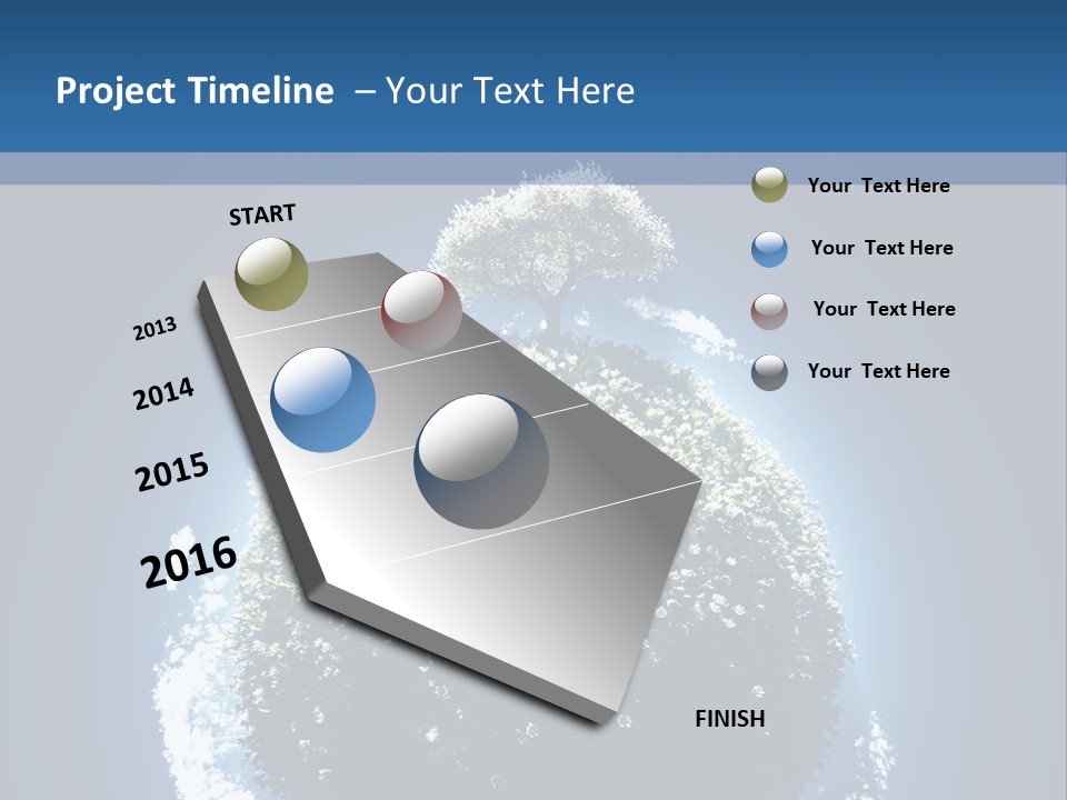 Spherical Sunlight Leaf PowerPoint Template