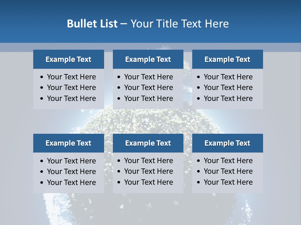 Spherical Sunlight Leaf PowerPoint Template