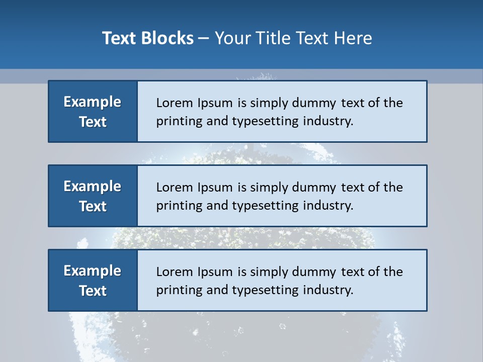 Spherical Sunlight Leaf PowerPoint Template