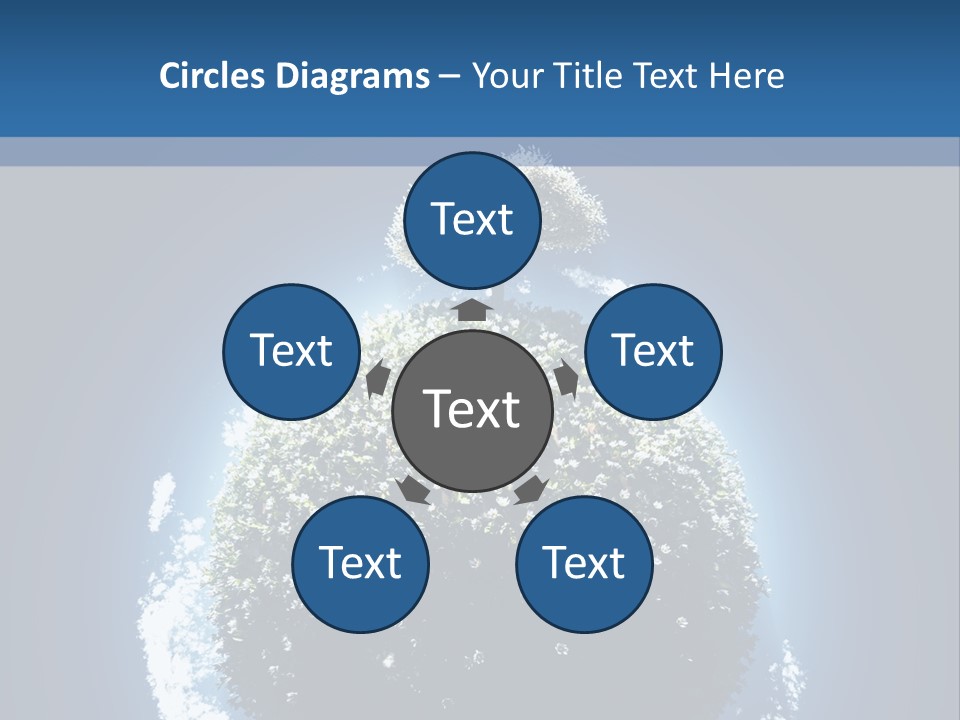 Spherical Sunlight Leaf PowerPoint Template