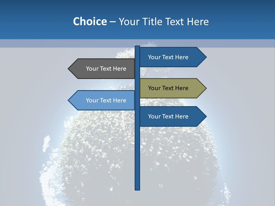 Spherical Sunlight Leaf PowerPoint Template