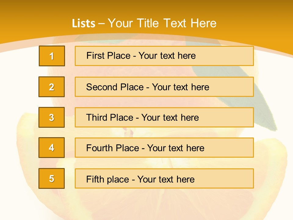 Peel Healthy Food PowerPoint Template
